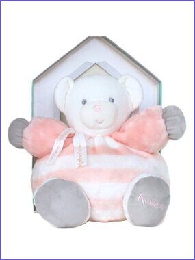 Kaloo Medium Chubby Bear Peach & Cream Age 0+ New In Gift Box (25 cm)